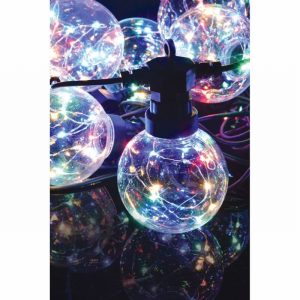 Outdoor Festoon Led Wire light Kit 10 Lamp M.Colour Ext. D