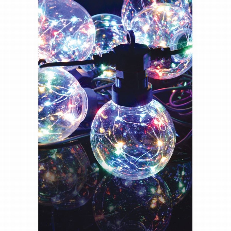 Outdoor Festoon Led Wire light Kit 10 Lamp M.Colour Ext. D