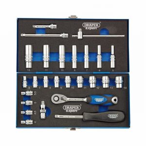 Socket Set DRAPER MM 26Pce. 1/4" Drive  D
