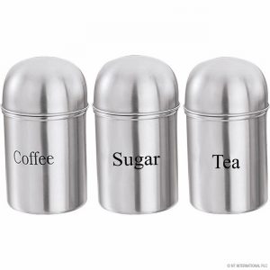 Canister Set x3 1.4Ltr T.C.S. SS Domed Lid