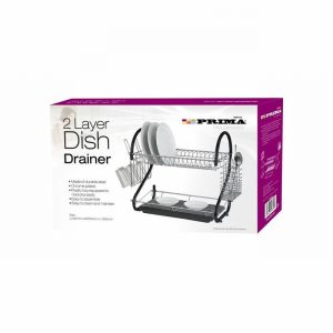 Draining Rack 2Tier Chrome & Black