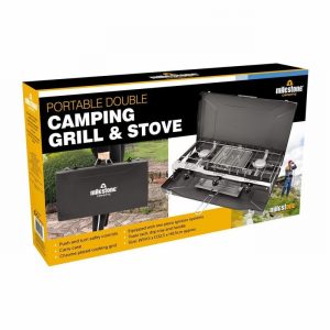 Stove Camping Double Burner & Grill 4.5Kw Gas