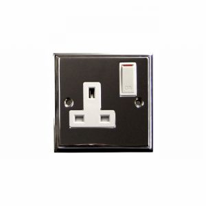 Socket 1gang Switched Pol Chrome