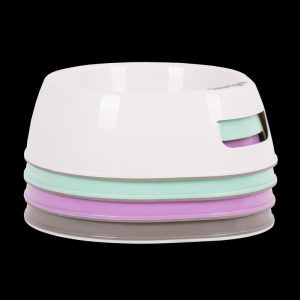 Pet Bowl Plastic Non Slip Base Large Ass. Colours