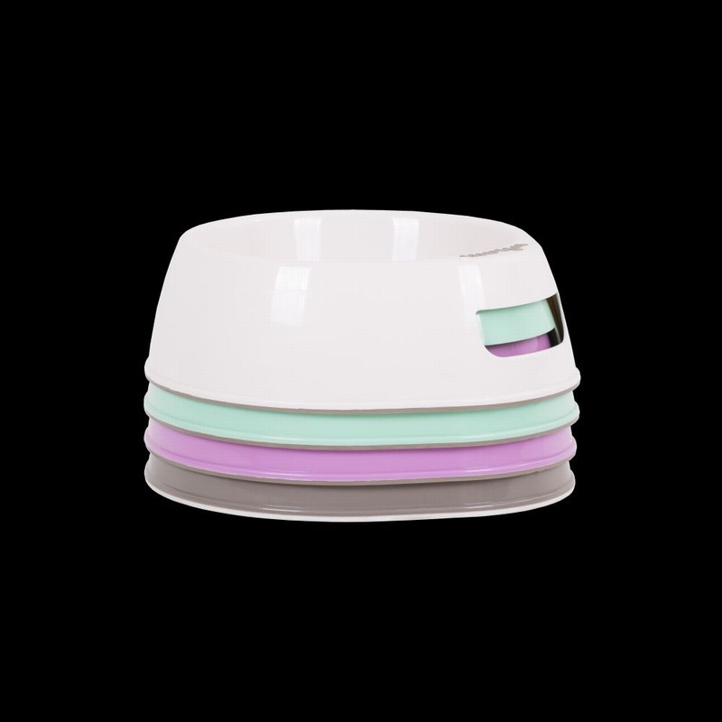 Pet Bowl Plastic Non Slip Base Small Ass. Colours