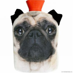 Hot Water Bottle 2000ml Pug Shot Cover