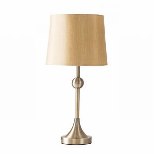 Table Lamp GILLESPIE Ant. Brass & Shade SES
