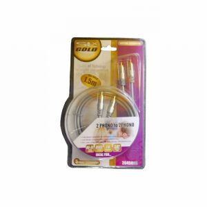 Lead 2 Phono Plugs to same 1.5Mtr. Gold