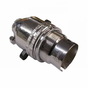 Lampholder Chrome with Push-bar BC