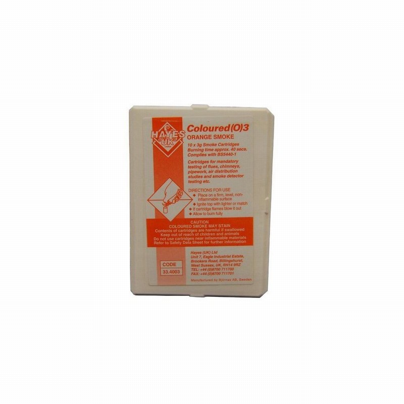 Smoke Cartridges Hi Viz Orange 9Gm. x10