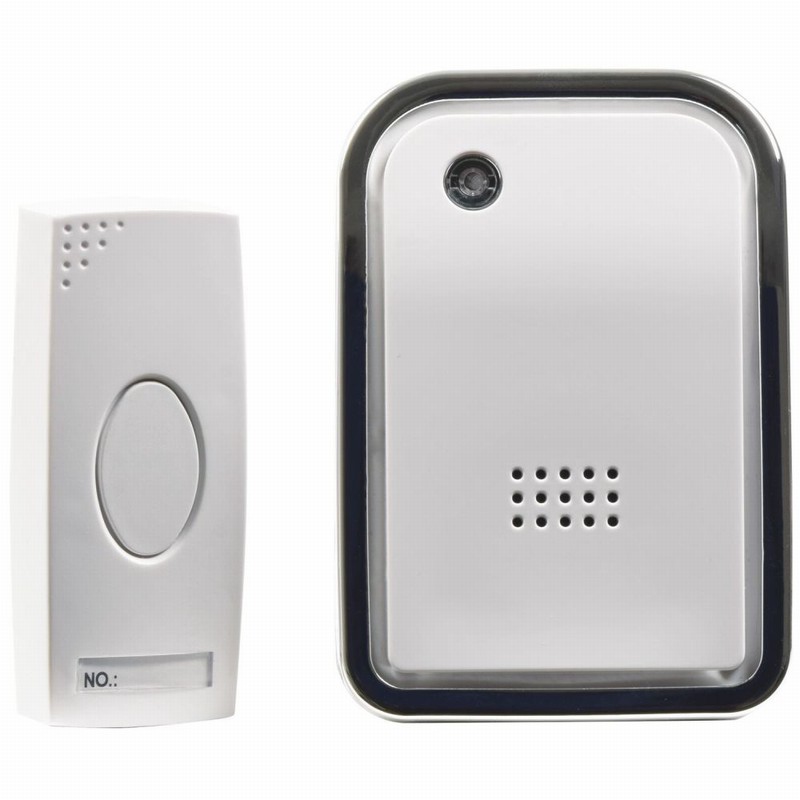 Chime Wireless & Portable 38 Melody &LED<100Mtr.2xAAReq.