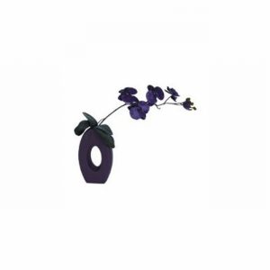 Vase 10" Complete with Artificial Large Orchid