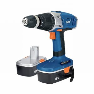 Drill Cordless 18V Hammer 2 Batts. Case & Accessories