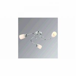 Ceiling Fitting LISA Swirl 5Way Chrome & Glass Shade
