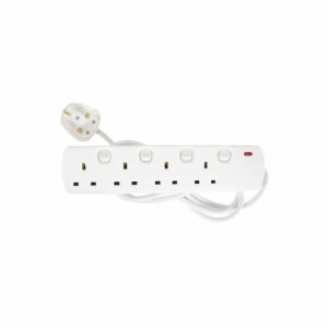 Extension Lead 4Gang 2Mtr. 13Amp Switched [+B] D