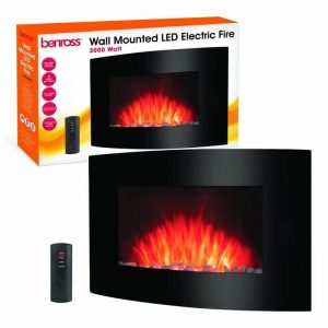 Electric Fire Wall Mounted LED Flame
