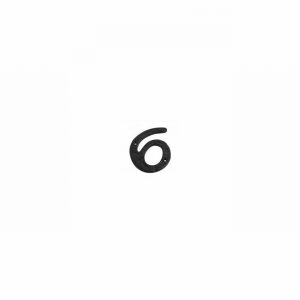 Antique Black Numeral No.6 & 9 102mm