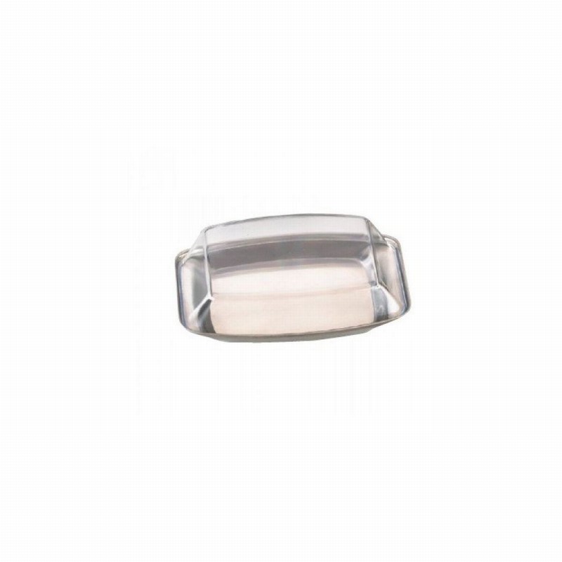 Butter Dish S/Steel Plastic Lid