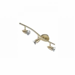 Spot Light Fitting 2Arm COMET Brass 2xGU10 Lamp Inc.