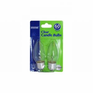 Lamp Candle Clear ES 60w Pack of 2 [+B]