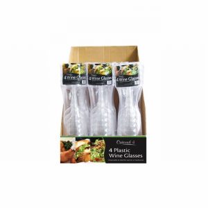 Glasses Wine Plastic x4