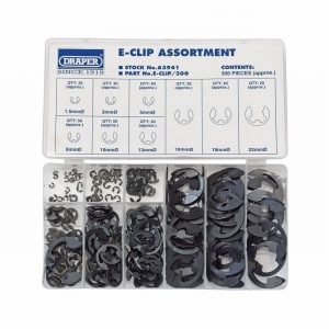 E Clip Ass. DRAPER 300Pce. In Case