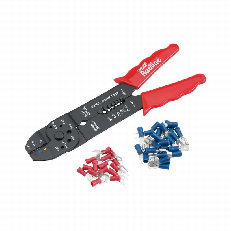 Crimping Tool REDLINE 4 way 8inch & Terminals
