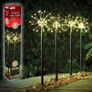 Christmas Light 160 LED 4xStarburst Path Light W.White