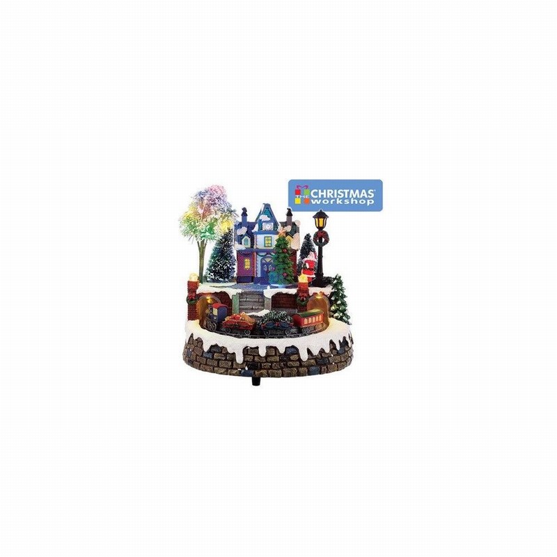 Christmas Village LED Tree & Moving Train