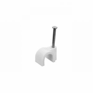 Cable Clips Round 2.75mm White x10 D