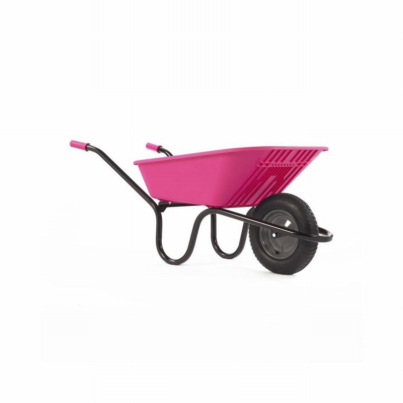 Wheelbarrow VIBRANTE Polypro 90Ltr. Pink Pneumatic Wheel