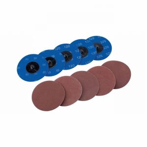 Sanding Pads DRAPER 75mm Aluminium Oxide Ass x10