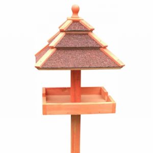 Bird Table Traditional Wooden 114cm High S/Assembly