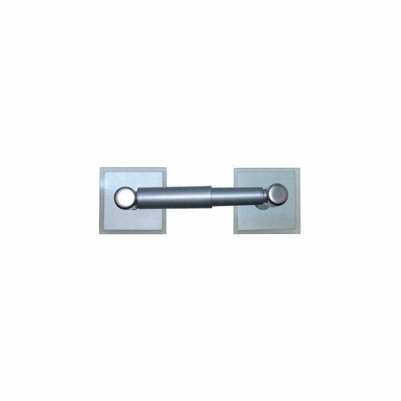 Toilet Roll Holder Deluxe Glass & Satin Chrome