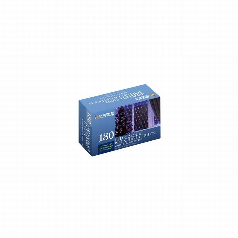 Christmas Lights 180 LED Multi Colour Net Chaser