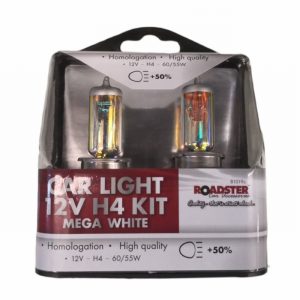 Car Bulb ROADSTER H4 12Volt 60/55Watt Mega White x2