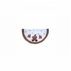 Christmas Tree Skirt Embroidered Woodland Tree Design