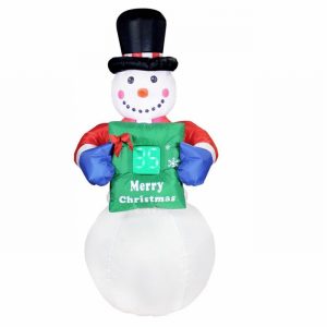 Christmas Snowman Inflatable with Countdown 1.8Mtr.