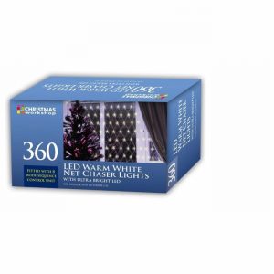 Christmas Lights 360 LED Warm White Net Chaser
