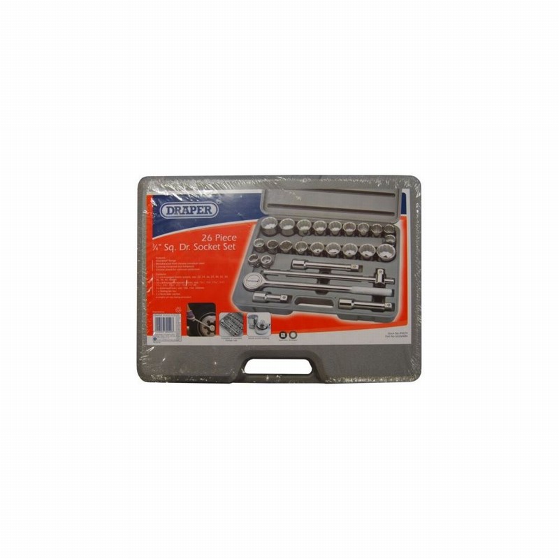 Socket Set DRAPER MM AF 26Pce. 3/4" Drive D