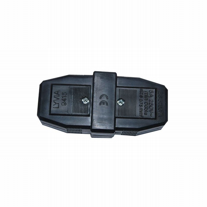 Connector Nylon Seperable 3pin 5amp Black