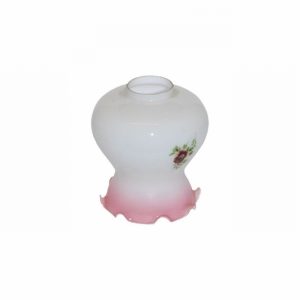 Shade Glass Tulip Design White & Floral