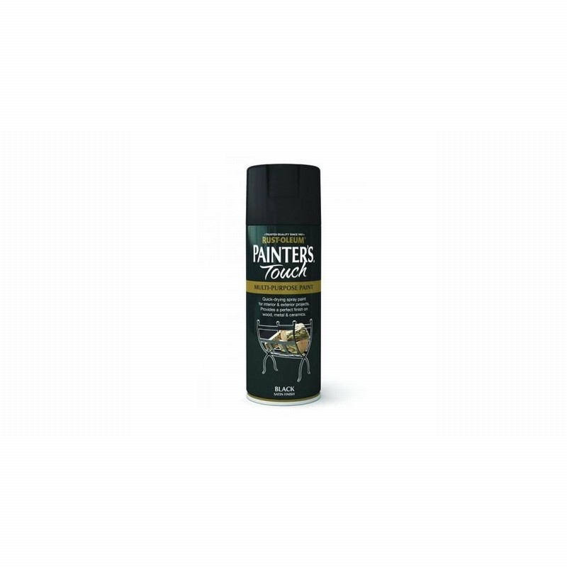 Paint PAINTERS TOUCH Black Satin 400ml Aero.