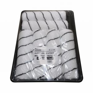 Paint Roller Sleeve 9x1.75"  6Pack & Tray Microfibre  D