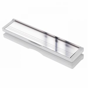 Letter Box Kit 12" 40/40mm MidRailFit P.Silver uPVC Door D
