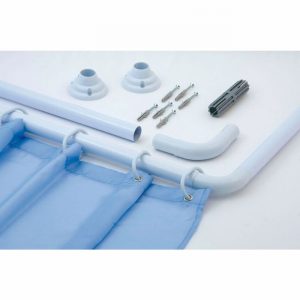 Shower Rail L Pattern Modular White