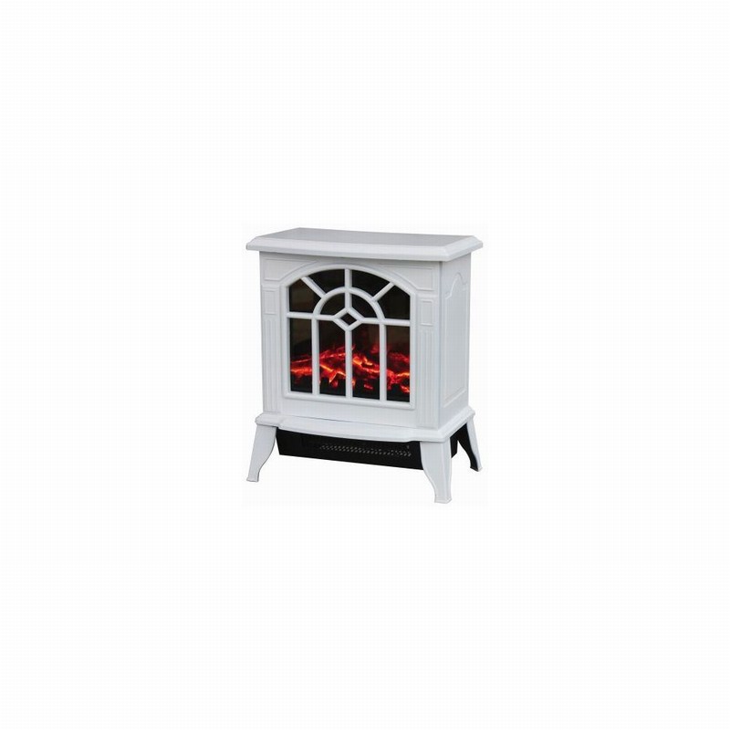 Electric Stove Log Fuel Effect White