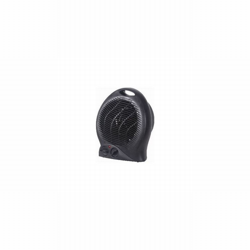 Heater Fan 2Kw Upright & Thermostat + Cool Air Black