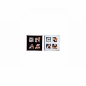 Clock & Photo Frame Triple Picture Square 19.7x3.8x19.8cm