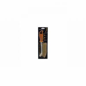 Wire Brush Narrow Brass Coated Plastic Handle [+]